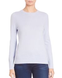 Saks Fifth Avenue | Blue Cashmere Crewneck Sweater | Lyst