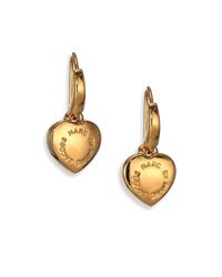 Marc By Marc Jacobs | Metallic All Stars Logo Heart Drop Earrings | Lyst