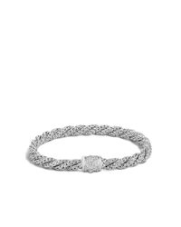 John Hardy | Metallic Twisted Chain 5.5mm Bracelet In Silver With Diamonds | Lyst