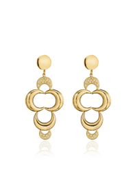 Faraone Mennella | Metallic 18k Yellow Gold Lune Earrings with Diamonds | Lyst