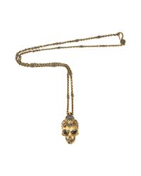 Alexander McQueen | Metallic Victorian Skull Pendant Necklace for Men | Lyst