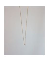 Tai | Metallic Petite Pave Monogram Necklace | Lyst