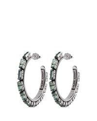Philippe Audibert | Metallic 'paola' Crystal Strass Hoop Earrings | Lyst