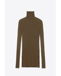 Helmut Lang | Green Angora-cotton Turtleneck | Lyst