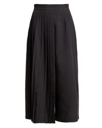 Pixie Market - Black Bi Pleated Crop Pants - Lyst