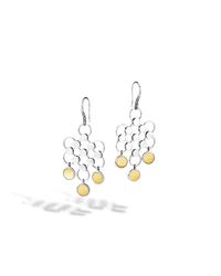 John Hardy | Metallic Dot Diagonal Square Earrings | Lyst