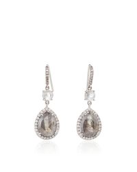 Nina Runsdorf | Metallic Icy Grey Diamond Earrings | Lyst