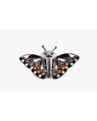 Tateossian | Metallic Mechanimals Butterfly Pin In Brown | Lyst