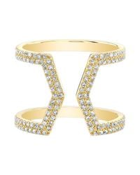 Anne Sisteron | Metallic 14kt Yellow Gold Diamond Cinder Ring | Lyst