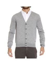 Just Cavalli | Gray Sweater Cardigan Basic for Men | Lyst