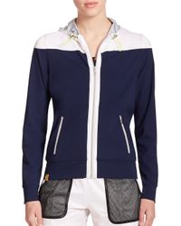 Monreal London | Blue Relaxed Hooded Zip-up Jacket | Lyst