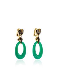David Webb | Multicolor Scroll Hoop Earrings | Lyst
