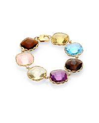 Roberto Coin | Ipanema Multicolor Quartz, Diamond & 18k Yellow Gold Bracelet | Lyst