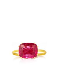 Marie-hélène De Taillac | Metallic 22K Yellow Gold And Rubelite "Diva" Ring | Lyst
