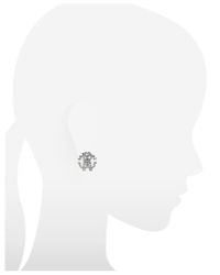Roberto Cavalli | Metallic Rc Lux Small Signature Earring W/Crystal | Lyst
