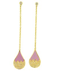 Holly Dyment | Pink Enamel Teardrop Earrings | Lyst