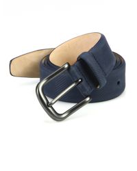 Saks Fifth Avenue | Blue Textured Micro Carbon Belt for Men | Lyst