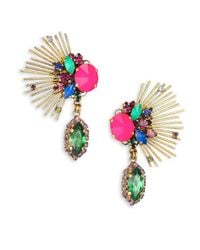Erickson Beamon | Multicolor Telepathic Crystal Marquis Spray Drop Earrings | Lyst