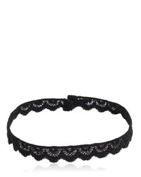 Saint Laurent | Black Macramé Elastic Lace Choker | Lyst