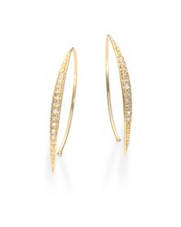 Mizuki | Metallic Icicle Diamond & 14k Yellow Gold Pave Marquee Earrings | Lyst