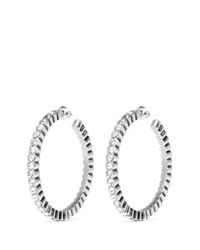 Philippe Audibert | White Swarovski Crystal Hoop Earrings | Lyst