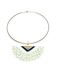 Rarities - Metallic Gold Porcelain Necklace - Lyst