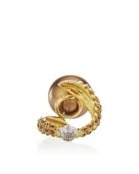 VBH | Metallic Gold Tahitian Pearl Vertebrae Ring | Lyst