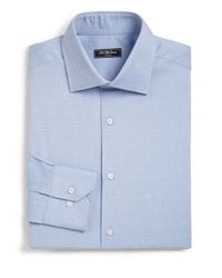 Saks Fifth Avenue | Blue Classic-fit Honeycomb Dress Shirt for Men | Lyst