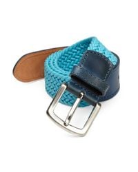 Isaia | Blue Fibbia Braided Leather Belt for Men | Lyst