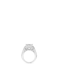 CZ by Kenneth Jay Lane | White Princess Cut Cubic Zirconia Pavé Ring | Lyst