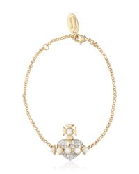 Vivienne Westwood | Metallic Bas Relief Diamanté Orb Bracelet | Lyst