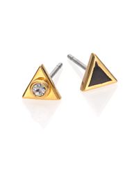 Marc By Marc Jacobs | Metallic Triangle Stud Earrings | Lyst