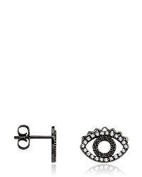 KENZO | Black Mini Eyes Earrings | Lyst