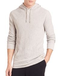 Polo Ralph Lauren | Gray Ribbed Cotton Hoodie for Men | Lyst