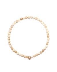 Luis Morais | White Skull Charm Ivory Bead Bracelet for Men | Lyst