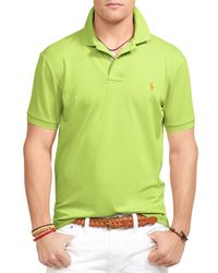 Ralph Lauren | Green Polo Performance Mesh Polo Shirt - Slim Fit for Men | Lyst
