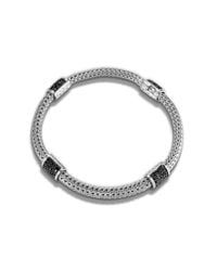 John Hardy | Black Four Station Chain Bracelet | Lyst