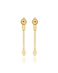 Monica Vinader | Metallic Skinny Bud Short Earrings | Lyst