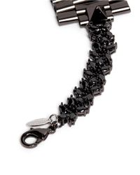 Iosselliani | Black Marquise Zircon Watch Chain Bracelet | Lyst
