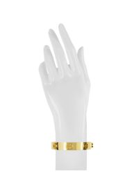 Tory Burch - Metallic Gold Plated Metal Stud Bracelet - Lyst