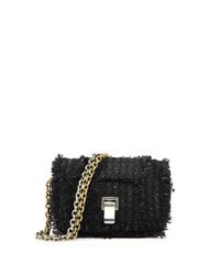 Proenza Schouler | Black Courier Tweed and Leather Cross-Body Bag | Lyst