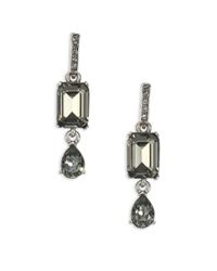 Oscar de la Renta | Metallic Crystal Drop Earrings | Lyst
