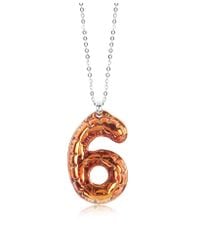 MM6 by Maison Martin Margiela - Orange Logo Number 6 Copper Women's Necklace - Lyst