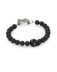 King Baby Studio | Black Lava Rock Skull Bracelet for Men | Lyst