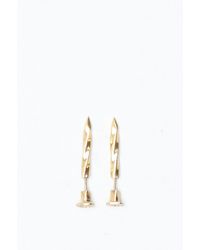 Lauren Klassen | Metallic Gold Diamond Nail Earrings | Lyst