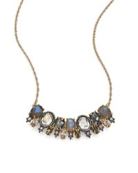 Alexis Bittar | Metallic Elements Punk Labradorite, Pyrite & Crystal Seven-oval Pendant Necklace | Lyst