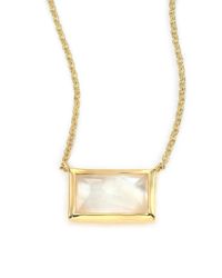 Ippolita | Metallic Rock Candy Gelato Mother-of-pearl, Clear Quartz & 18k Yellow Gold Pendant Necklace | Lyst
