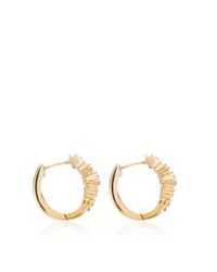 Joelle Jewellery | 18K Pink Gold Antique Mini Hoop Earrings | Lyst