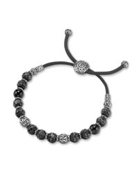 John Hardy | Classic Chain Bead Bracelet With Black Tourmaline for Men | Lyst