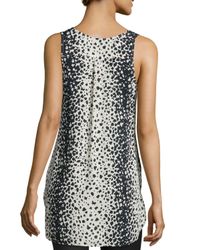 Vince | Multicolor Leopard-Print V-Neck Top | Lyst